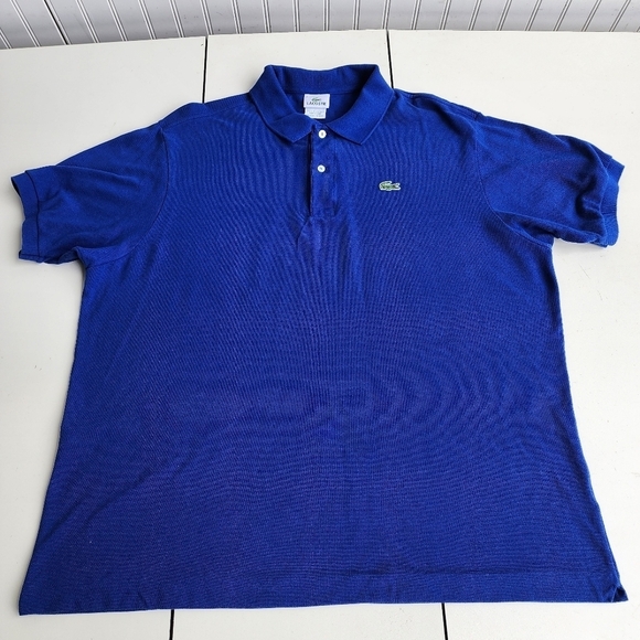 Lacoste Other - Lacoste Polo Shirt Men Size 8 3XL Royal Blue Stretch Short Sleeve
